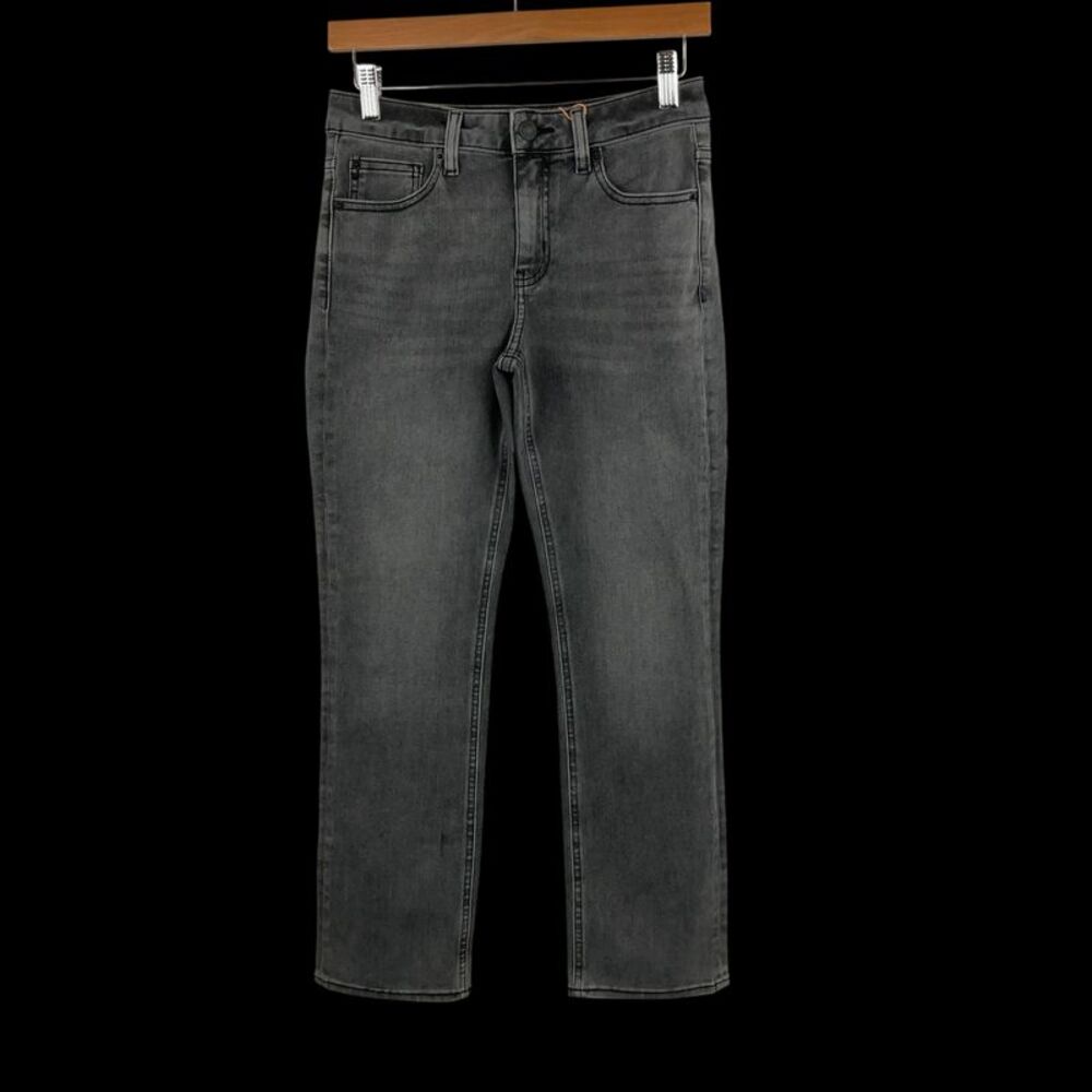 Quince Women Luna Stretch Slim Straight Jeans Black 26